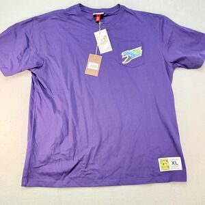 Mitchell & Ness Tampa Bay Rays MLB Pocket Tee Purple XL NWT‎